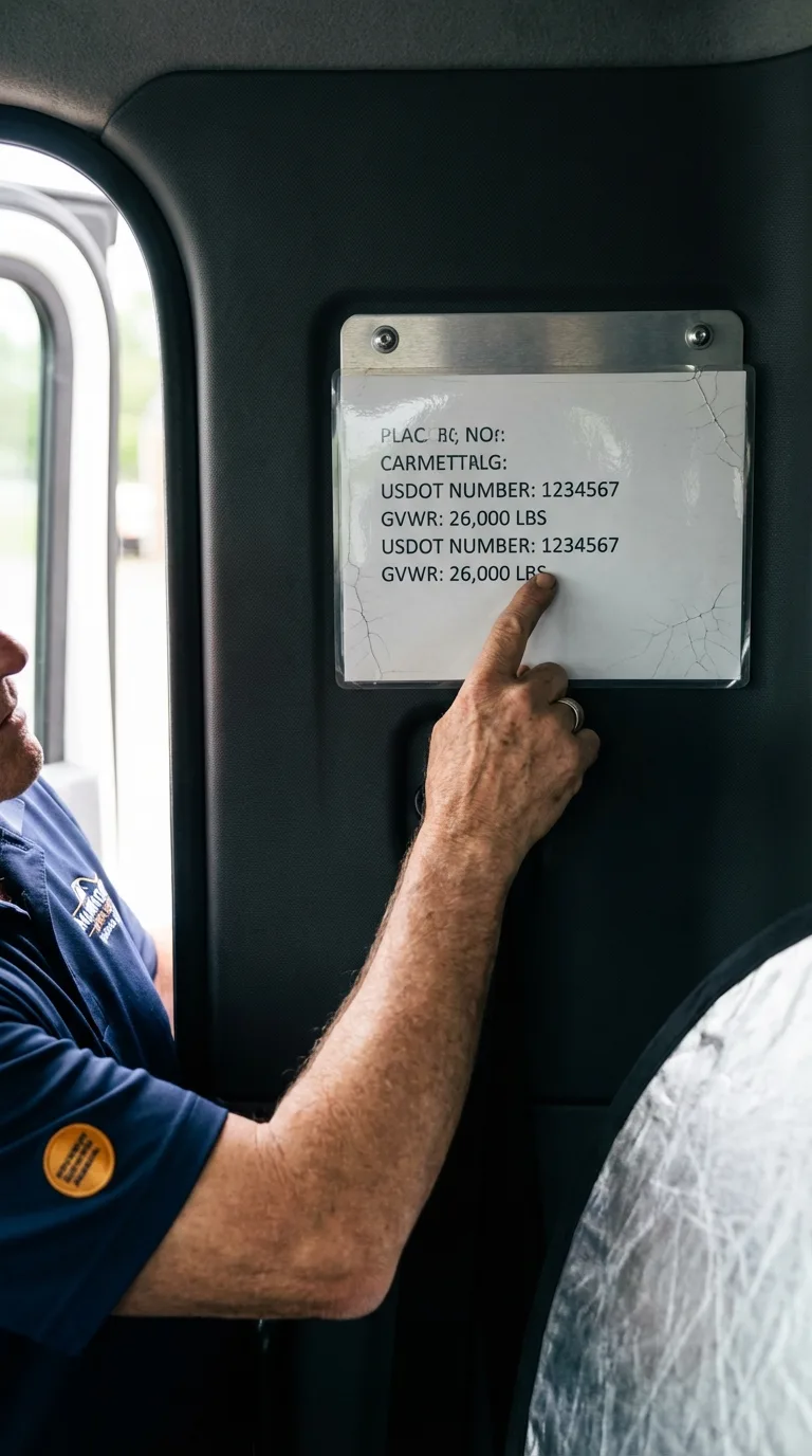 USDOT licensing placard verification in Woodstown
